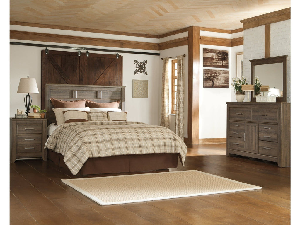 Juararo Queen Panel Headboard, Dresser and Mirror