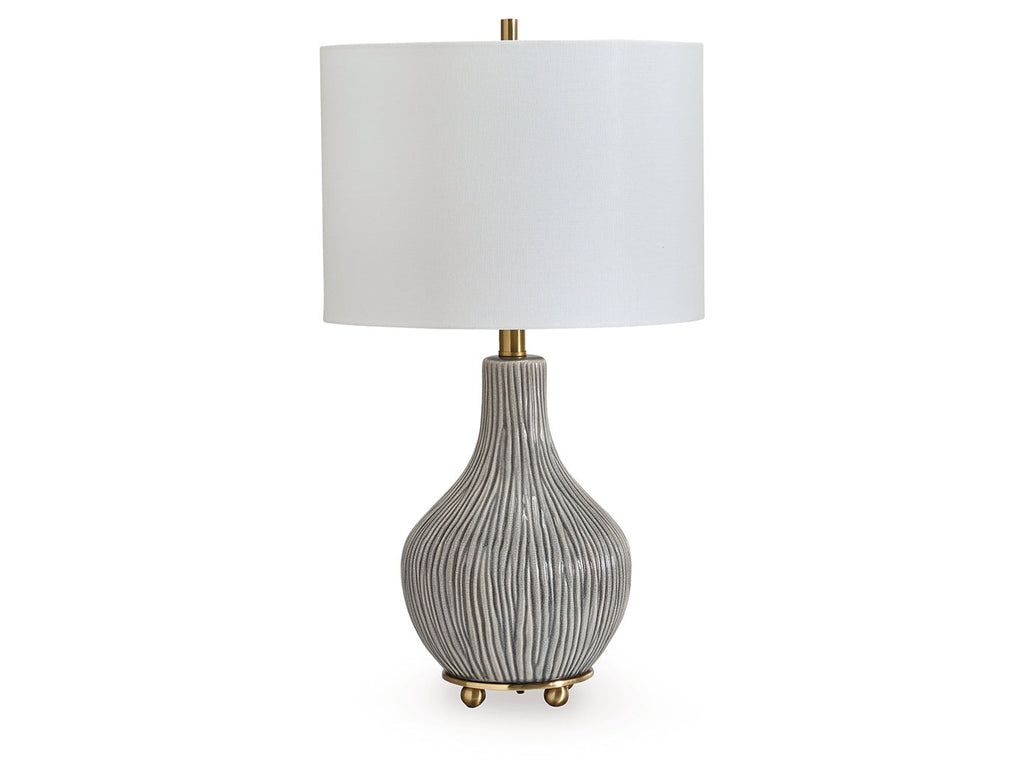 Judlen Gray/Gold Ceramic Table Lamp (1/CN)