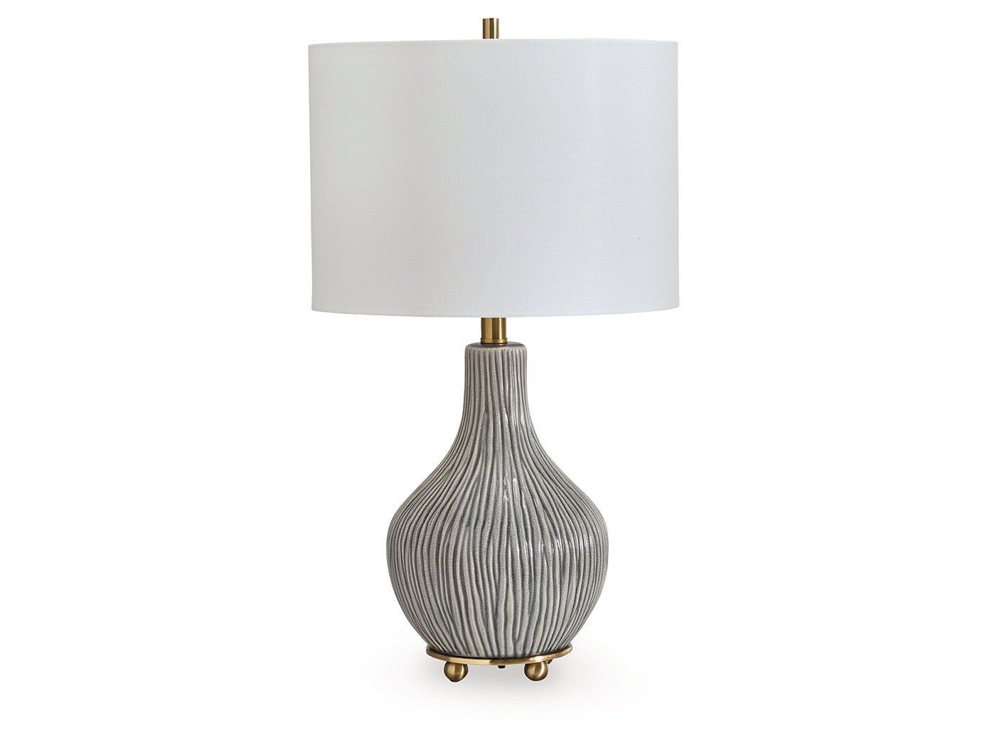 Judlen Gray/Gold Ceramic Table Lamp (1/CN)