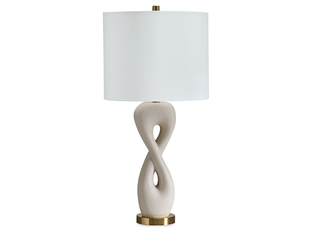 Judrich White/Gold Poly Table Lamp (1/CN)