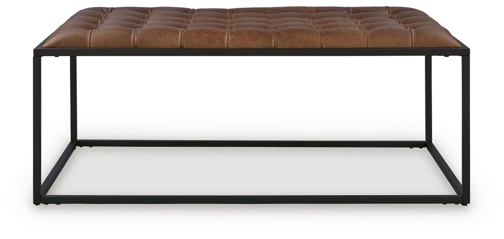 Junsor Brown/Black Coffee Table Ottoman
