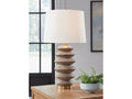 Jyllyard Brown/Gold Finish Poly Table Lamp
