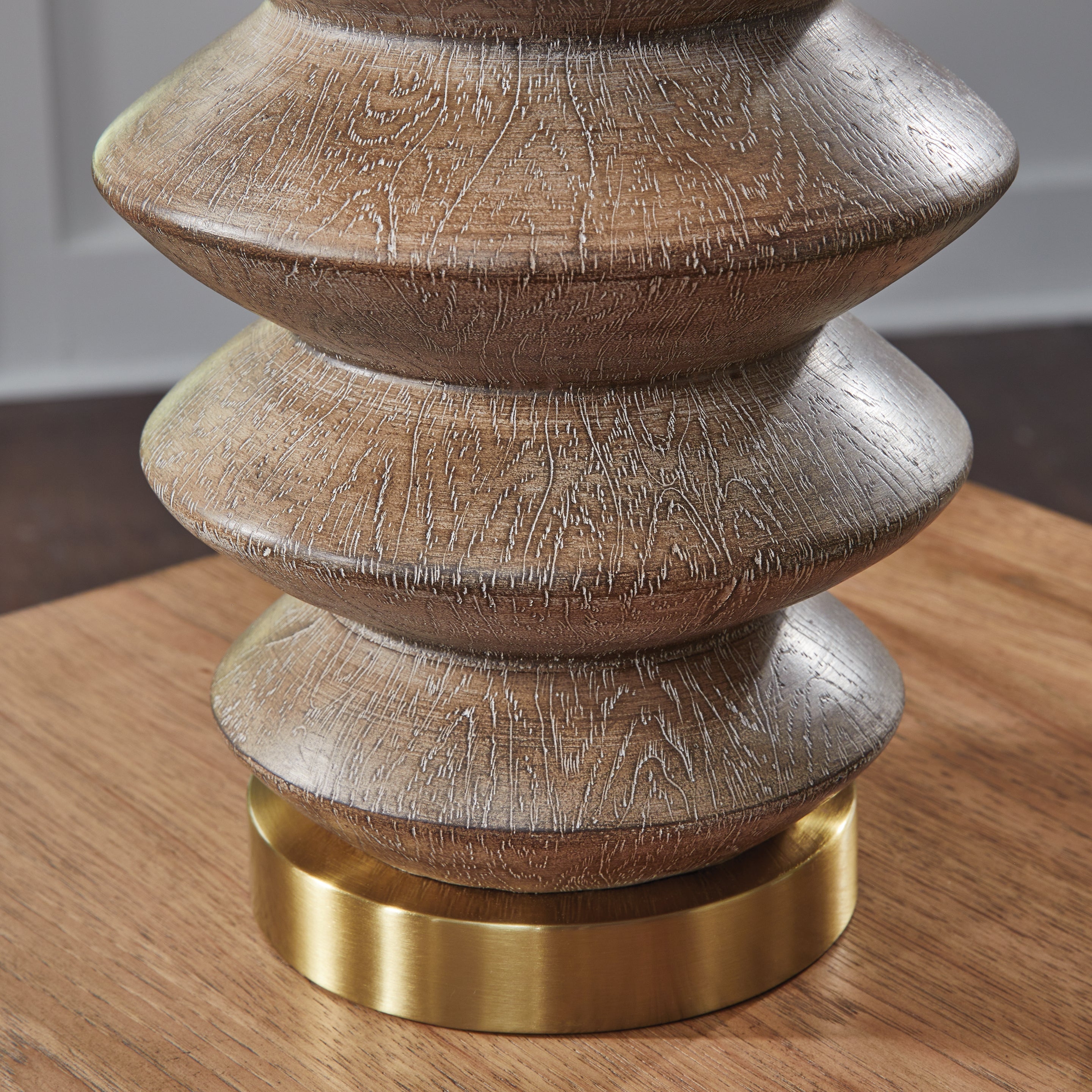Jyllyard Brown/Gold Finish Poly Table Lamp