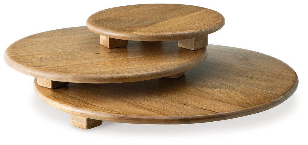Kaidler Brown Tray Set (Set of 3)