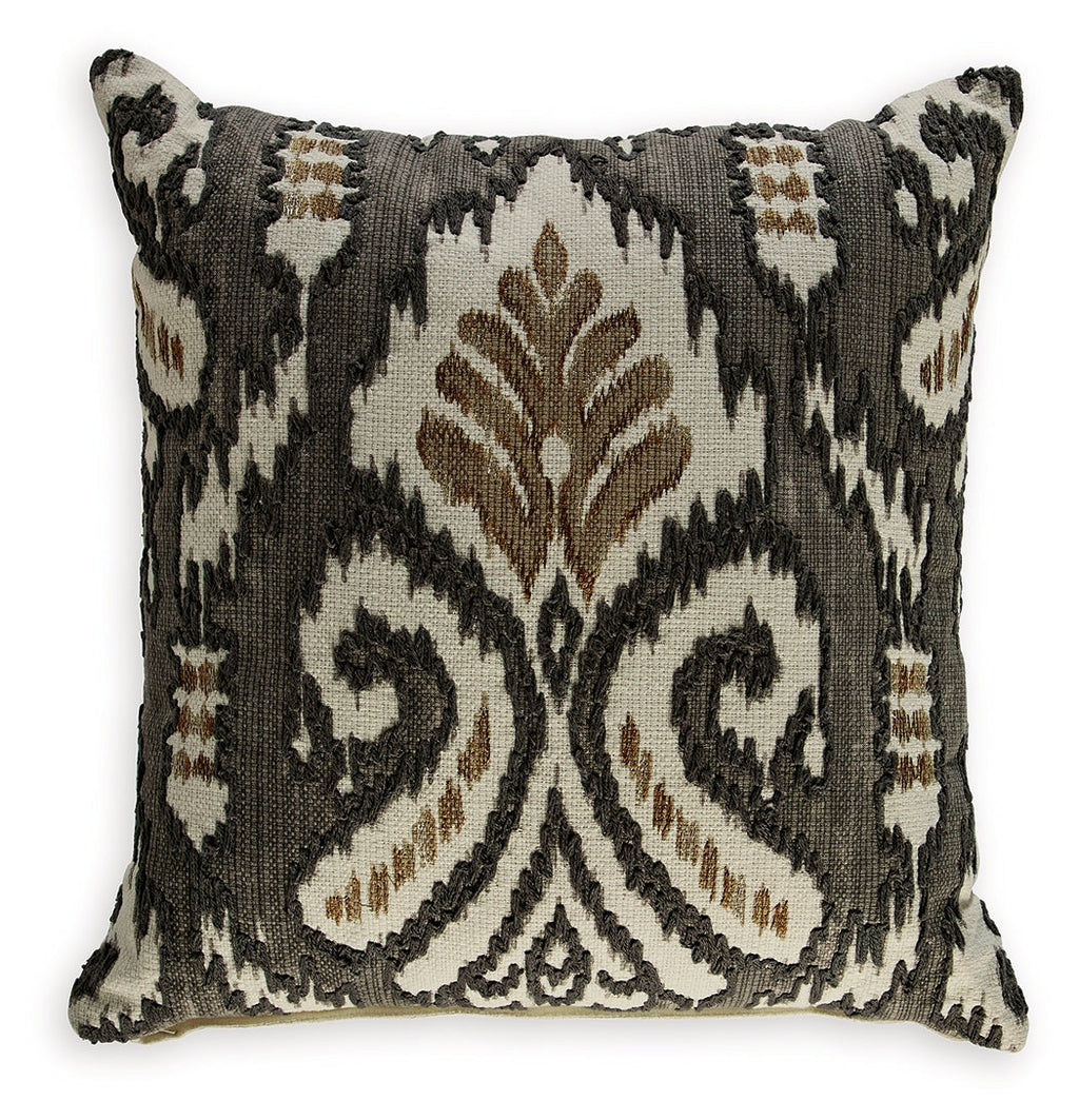 Kaidney Ivory/Gray/Gold Pillow (Set of 4)
