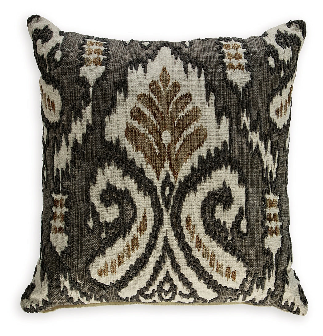 Kaidney Ivory/Gray/Gold Pillow (Set of 4)