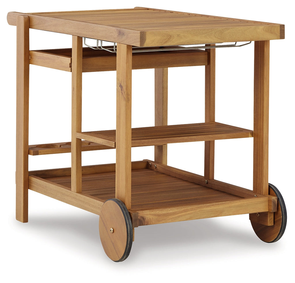 Kailani Light Brown Serving Cart