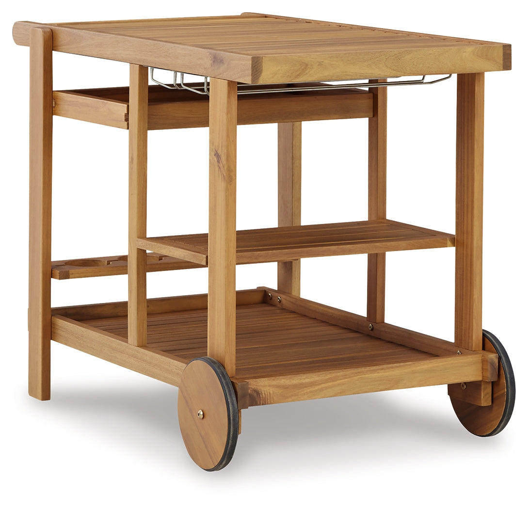 Kailani Light Brown Serving Cart