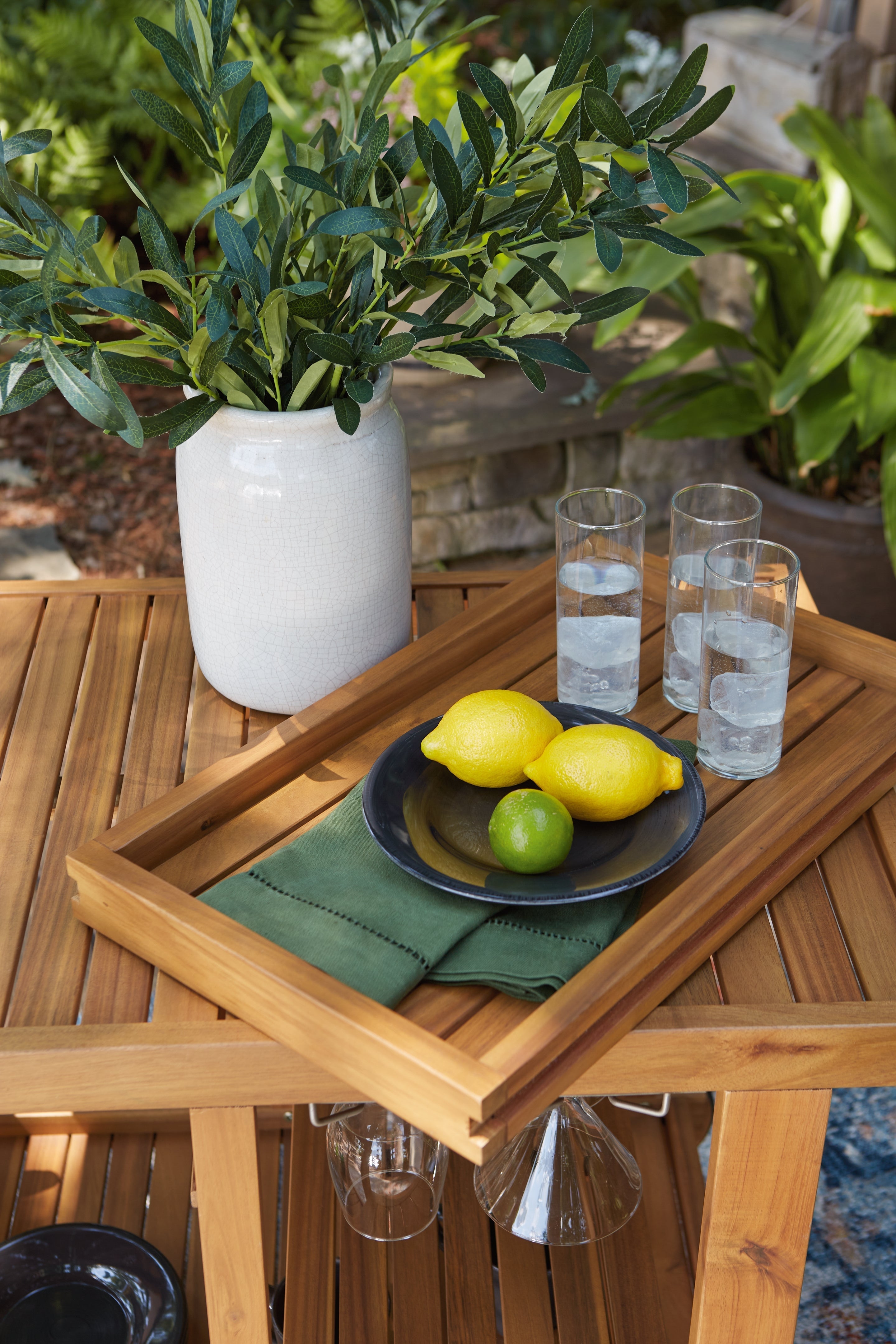 Kailani Light Brown Serving Cart