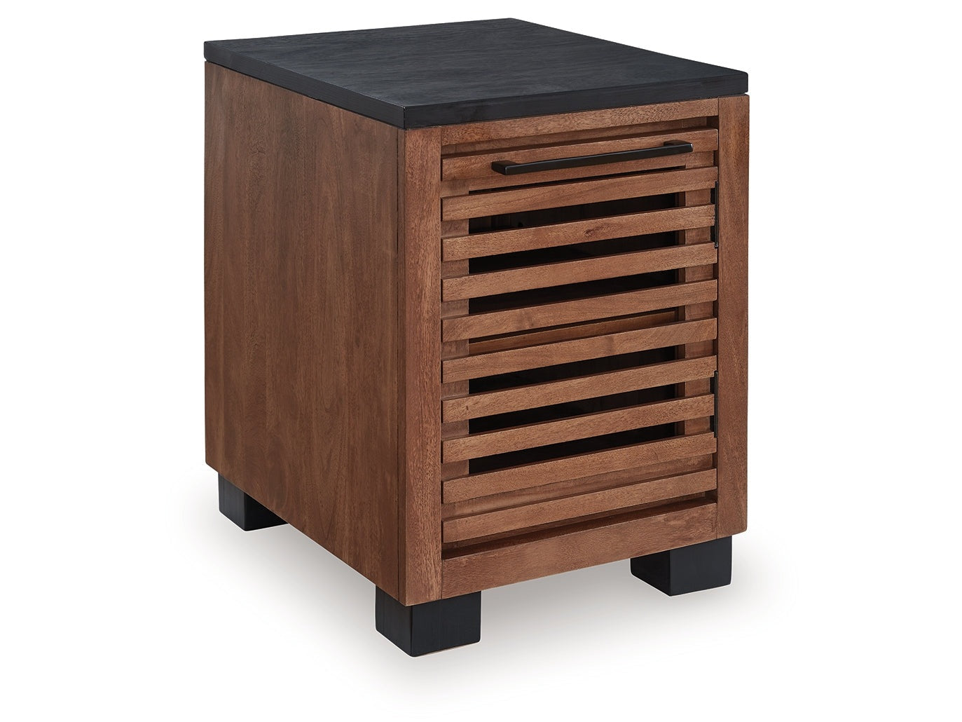 Kallari Warm Brown/Black Chair Side End Table