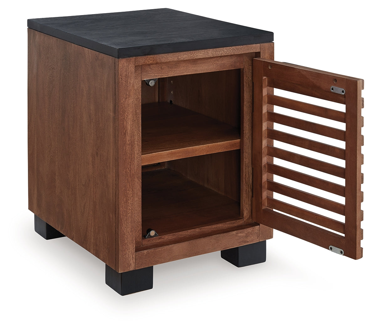 Kallari Warm Brown/Black Chair Side End Table