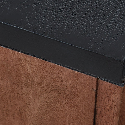Kallari Warm Brown/Black Chair Side End Table