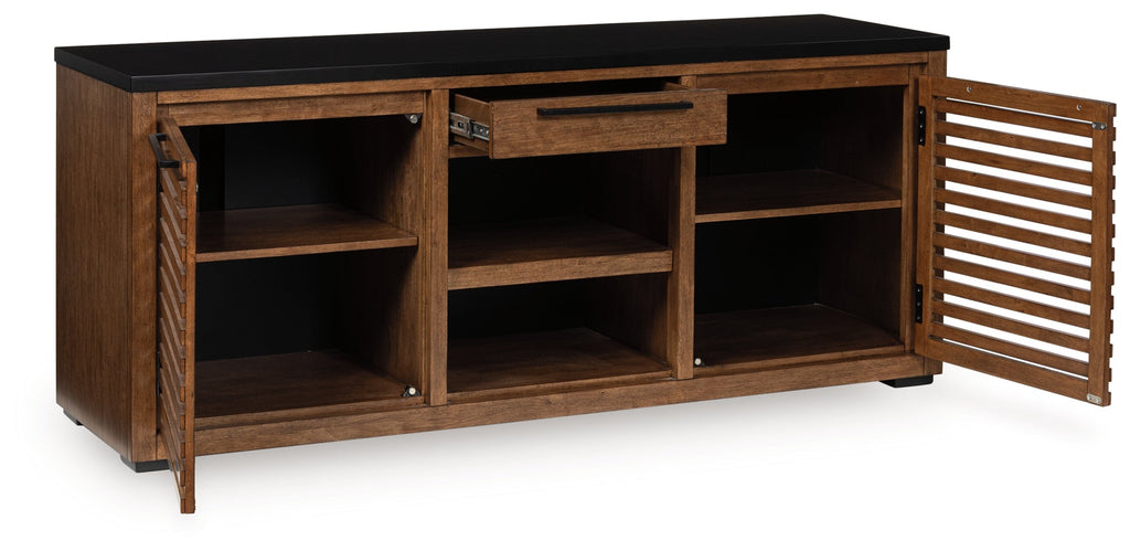Kallari Warm Brown/Black Credenza