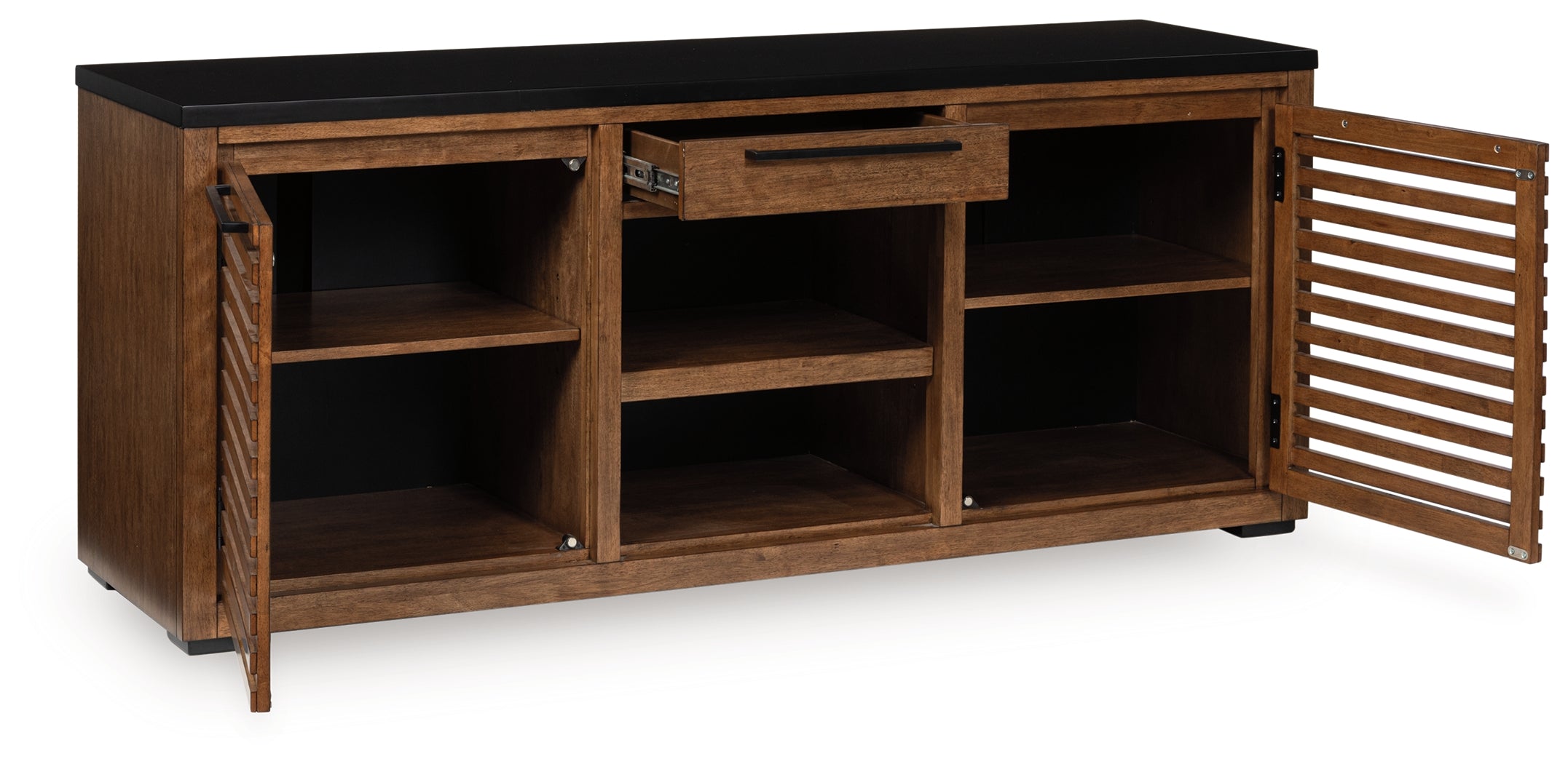 Kallari Warm Brown/Black Credenza