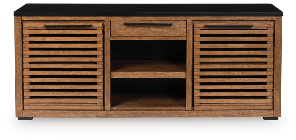 Kallari Warm Brown/Black Credenza