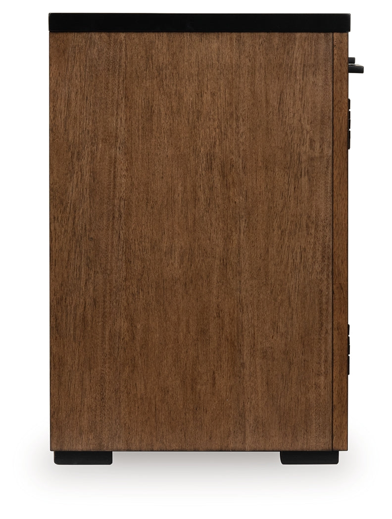 Kallari Warm Brown/Black Credenza
