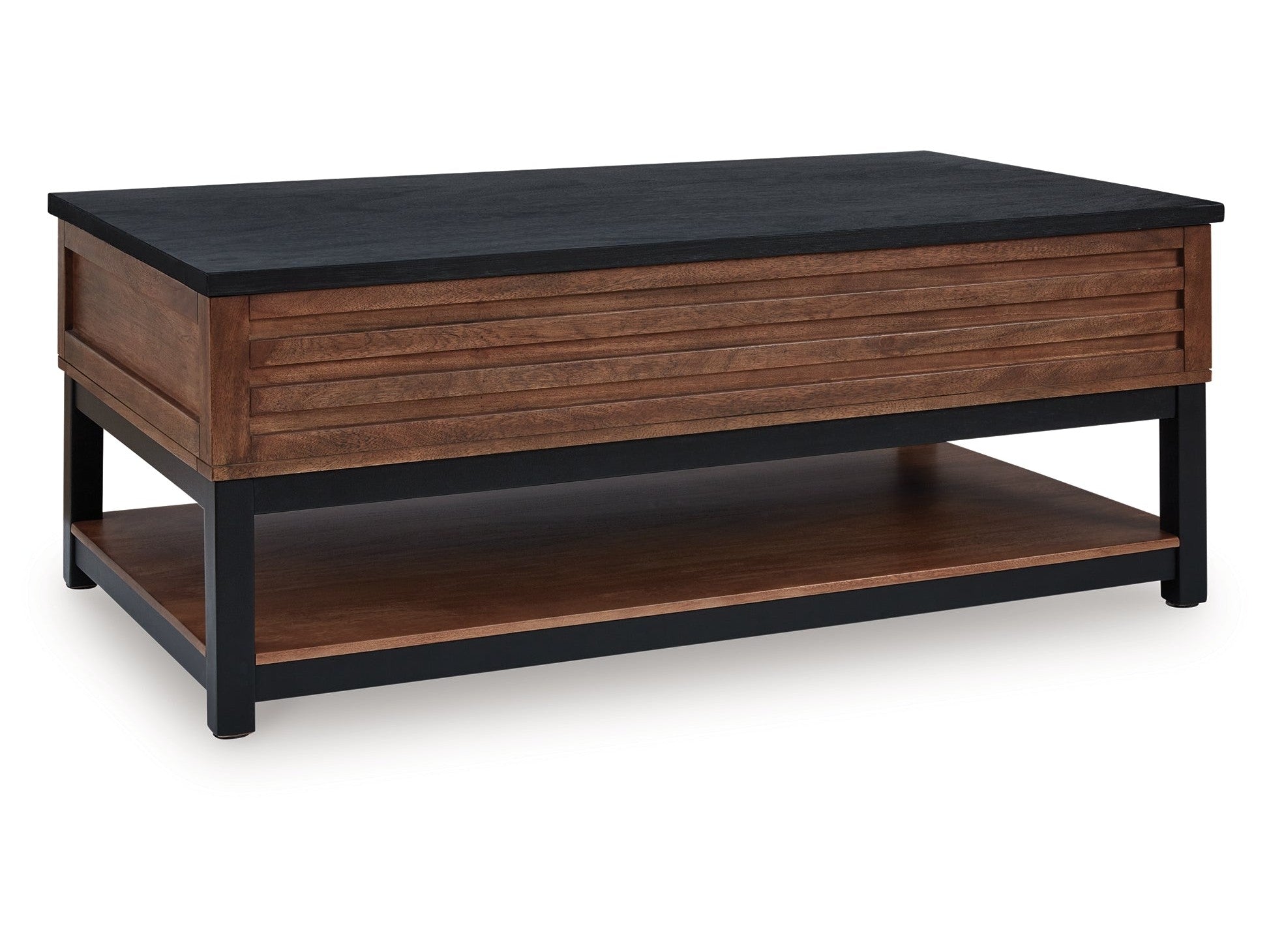 Kallari Warm Brown/Black Lift Top Cocktail Table