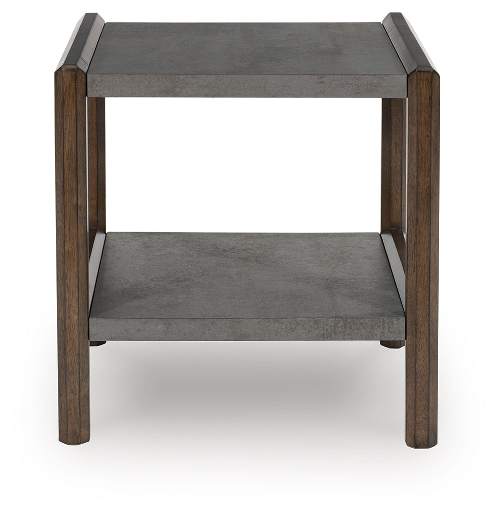 Kallenny Brown/Gray Rectangular End Table