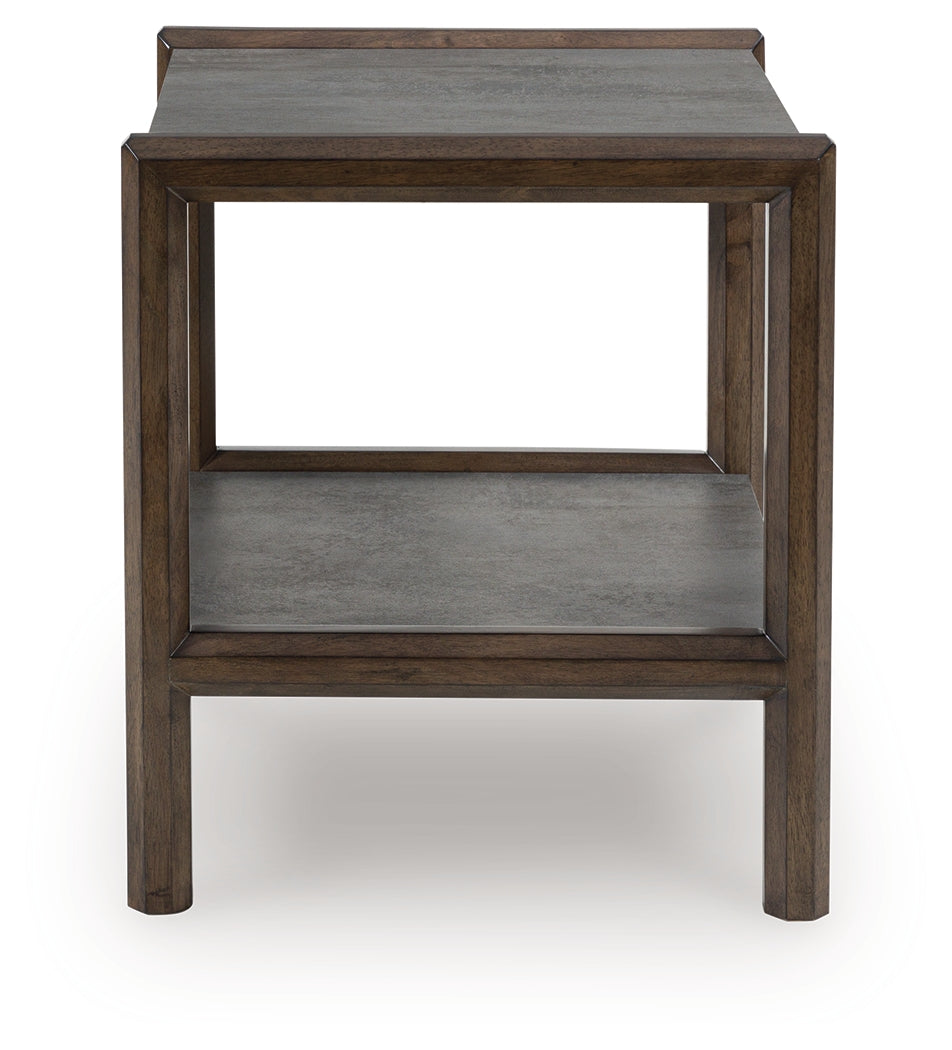 Kallenny Brown/Gray Rectangular End Table