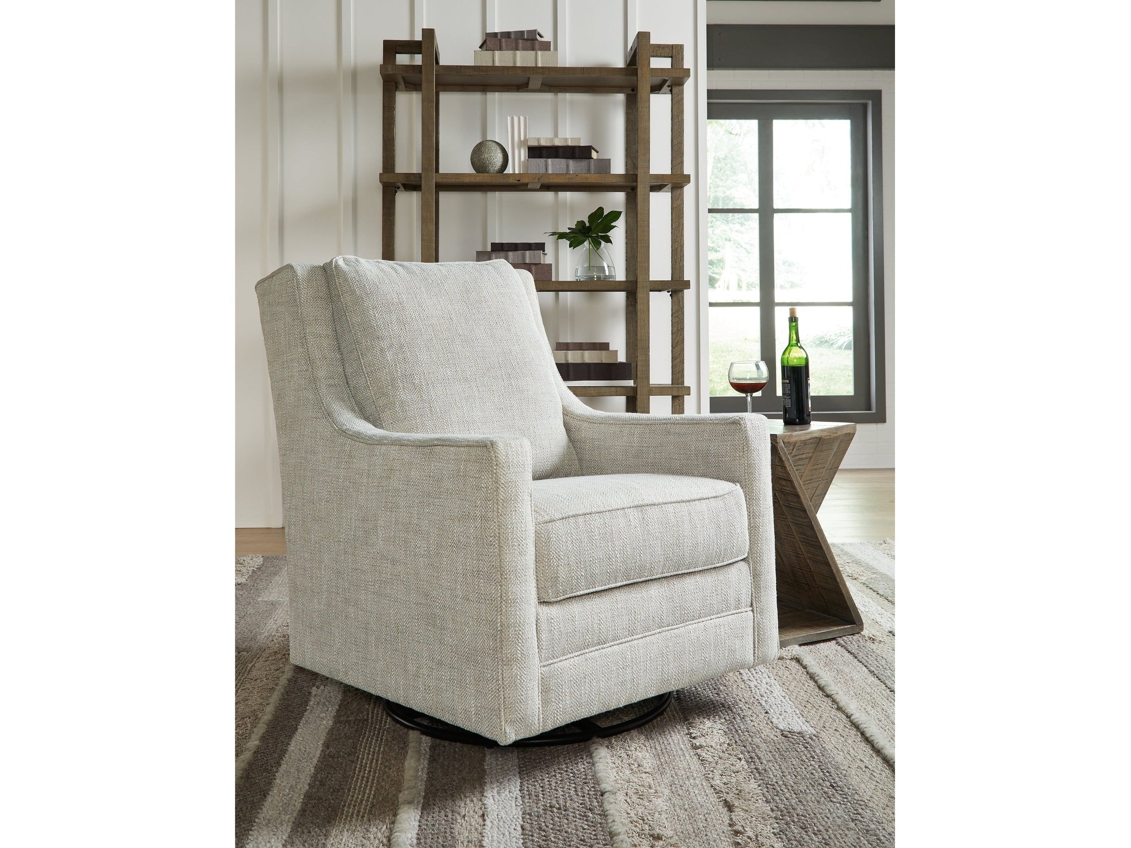 Kambria Fog Swivel Glider Accent Chair