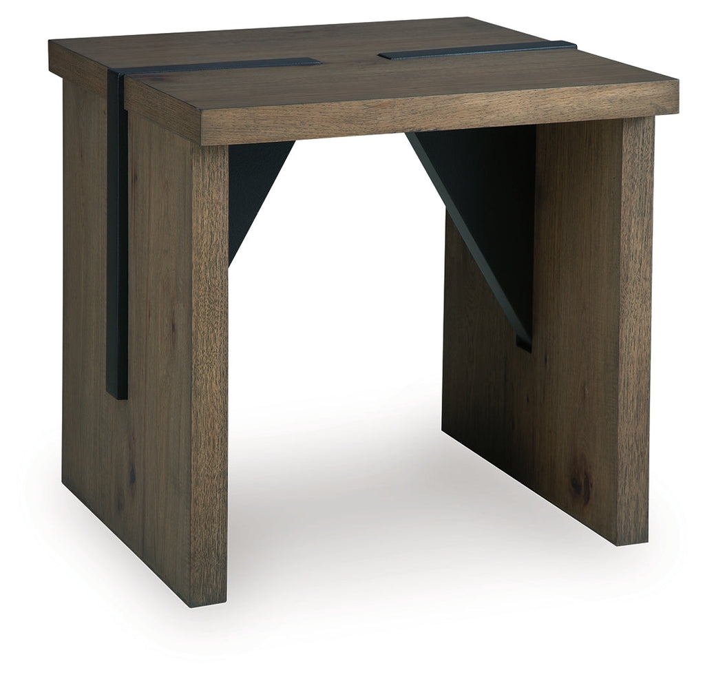 Kandinew Light Brown End Table
