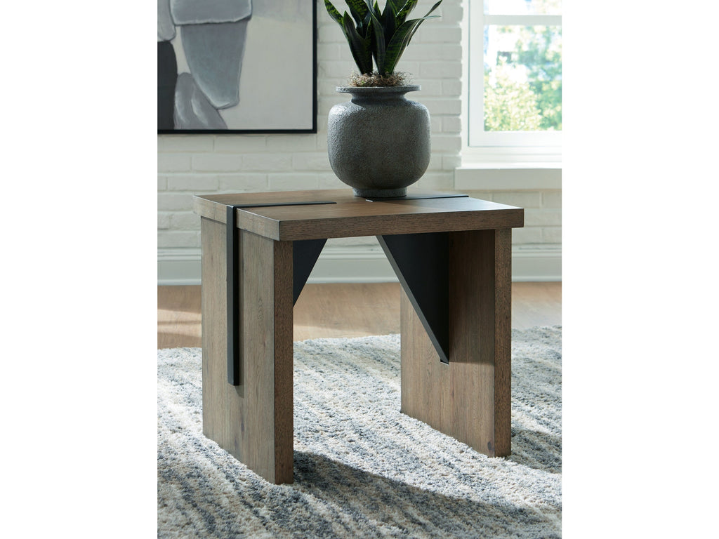 Kandinew Light Brown End Table