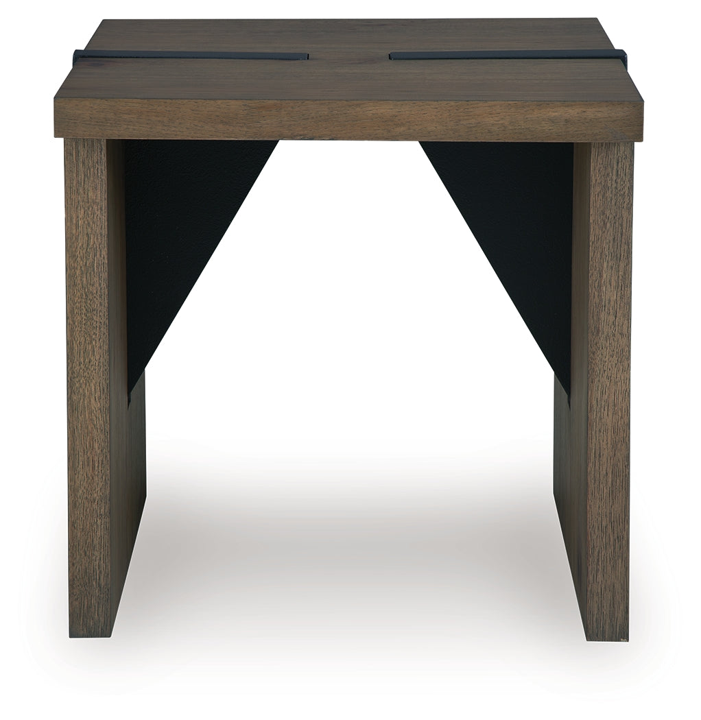 Kandinew Light Brown End Table