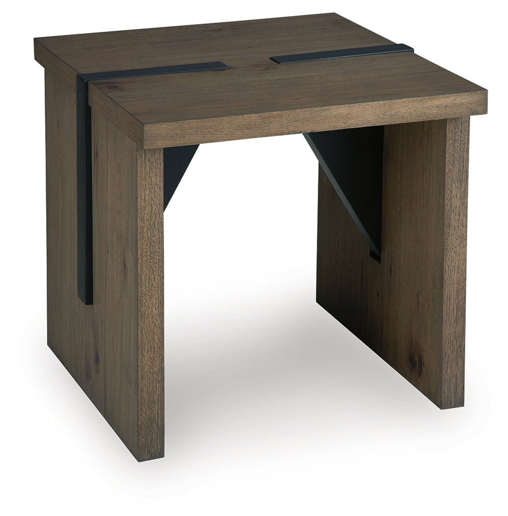 Kandinew Light Brown End Table