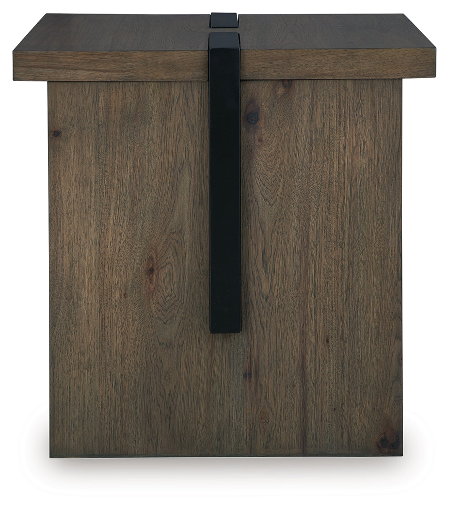 Kandinew Light Brown End Table