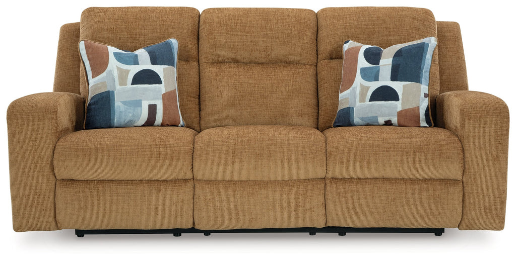 Kanlow Honey Reclining Sofa and Loveseat