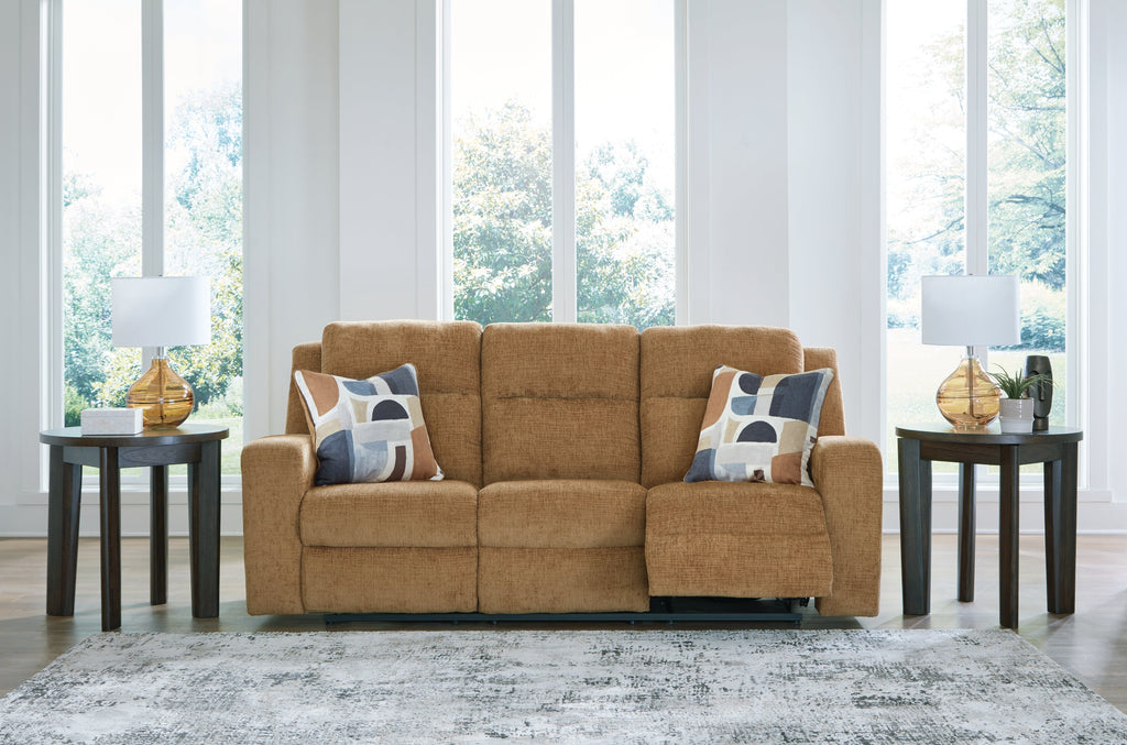 Kanlow Honey Reclining Sofa and Loveseat