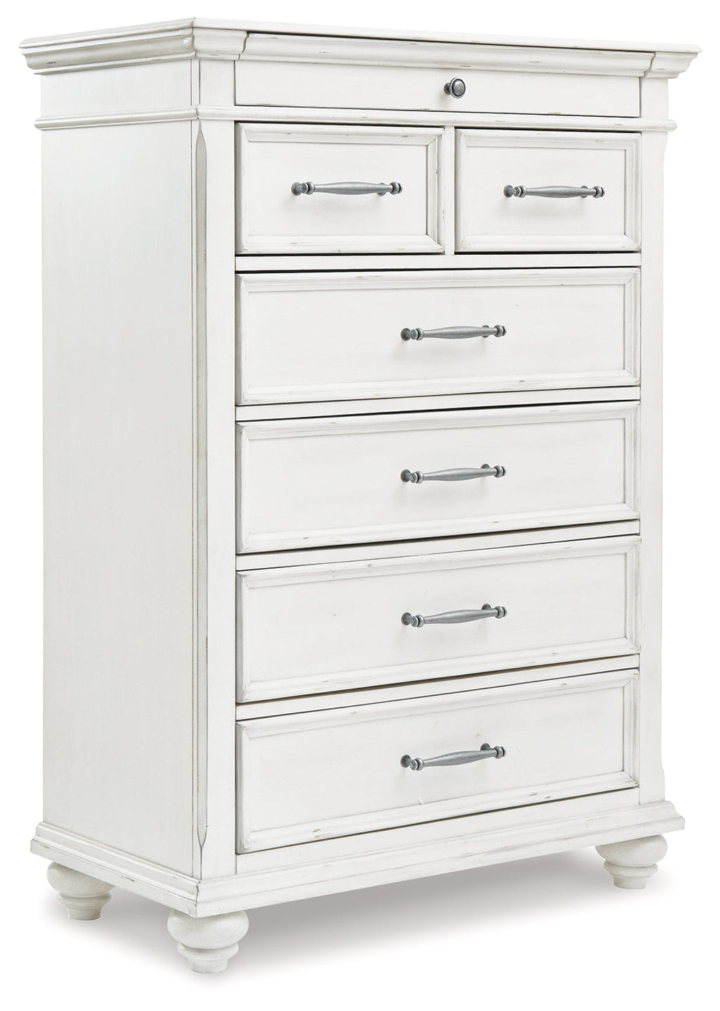 Kanwyn Whitewash Cal King Upholstered Panel Bedroom Set