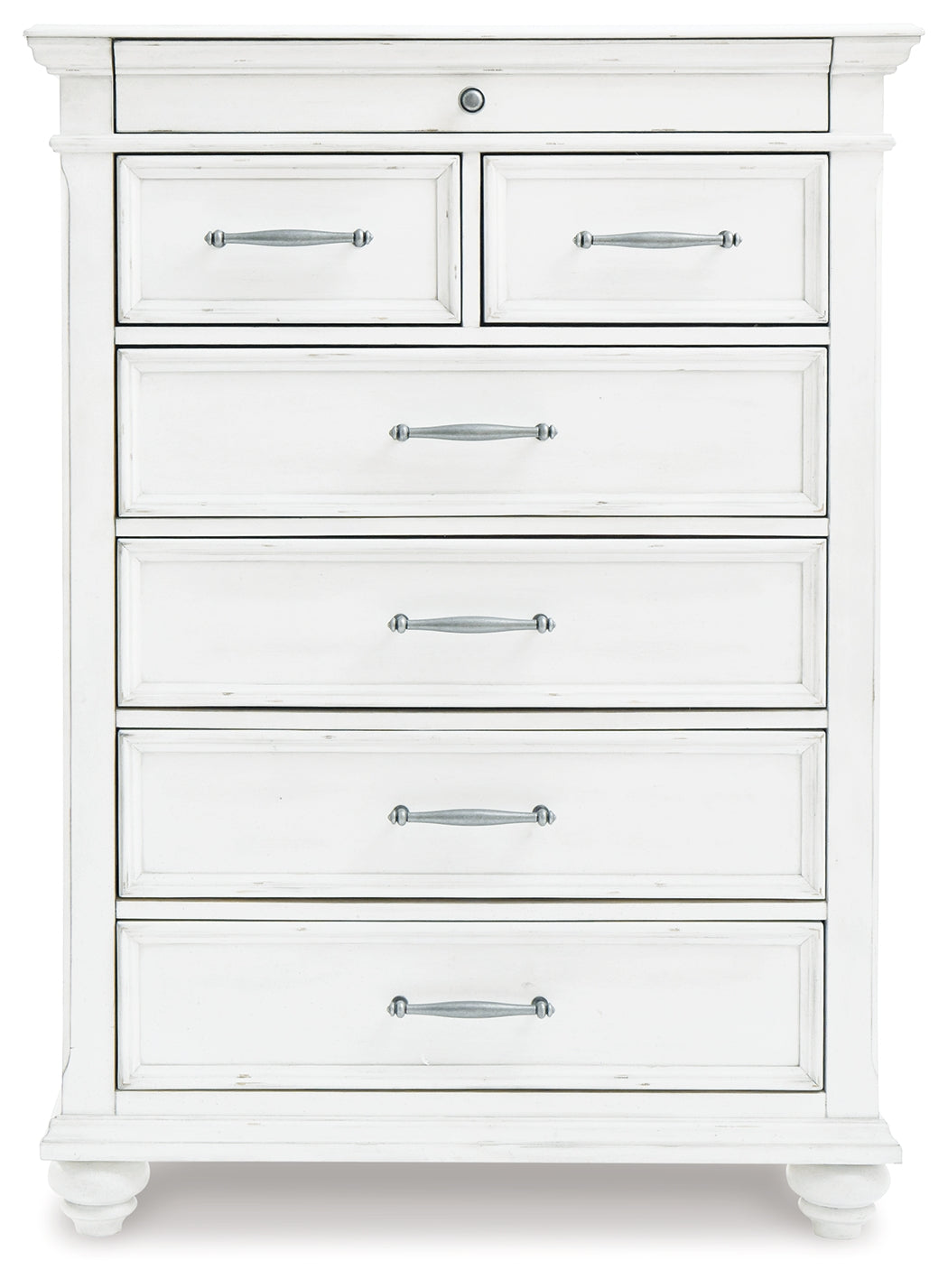 Kanwyn Whitewash Cal King Upholstered Panel Bedroom Set