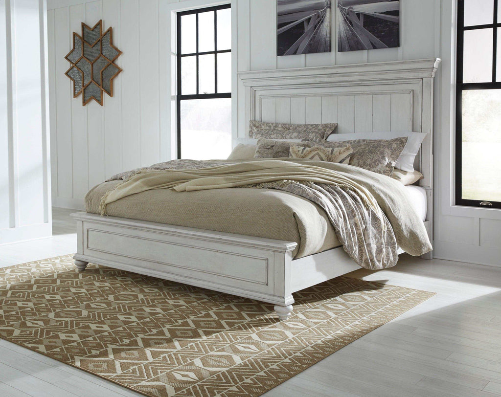 Kanwyn Whitewash California King Panel Bed