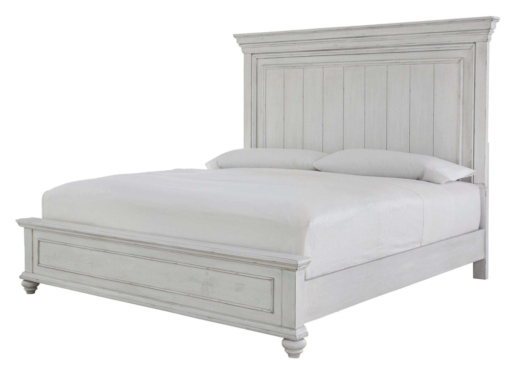 Kanwyn Whitewash California King Panel Bed