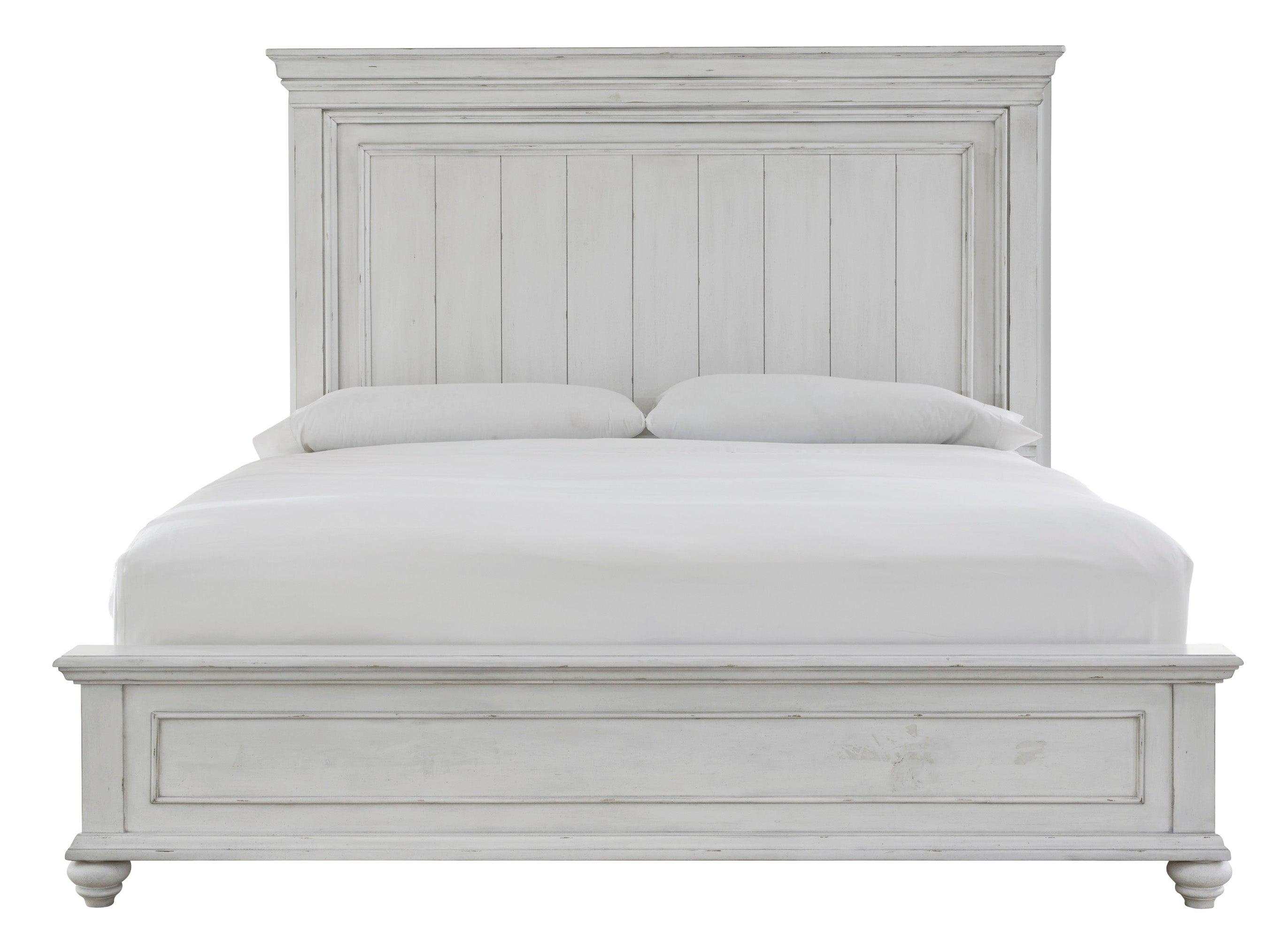 Kanwyn Whitewash California King Panel Bed
