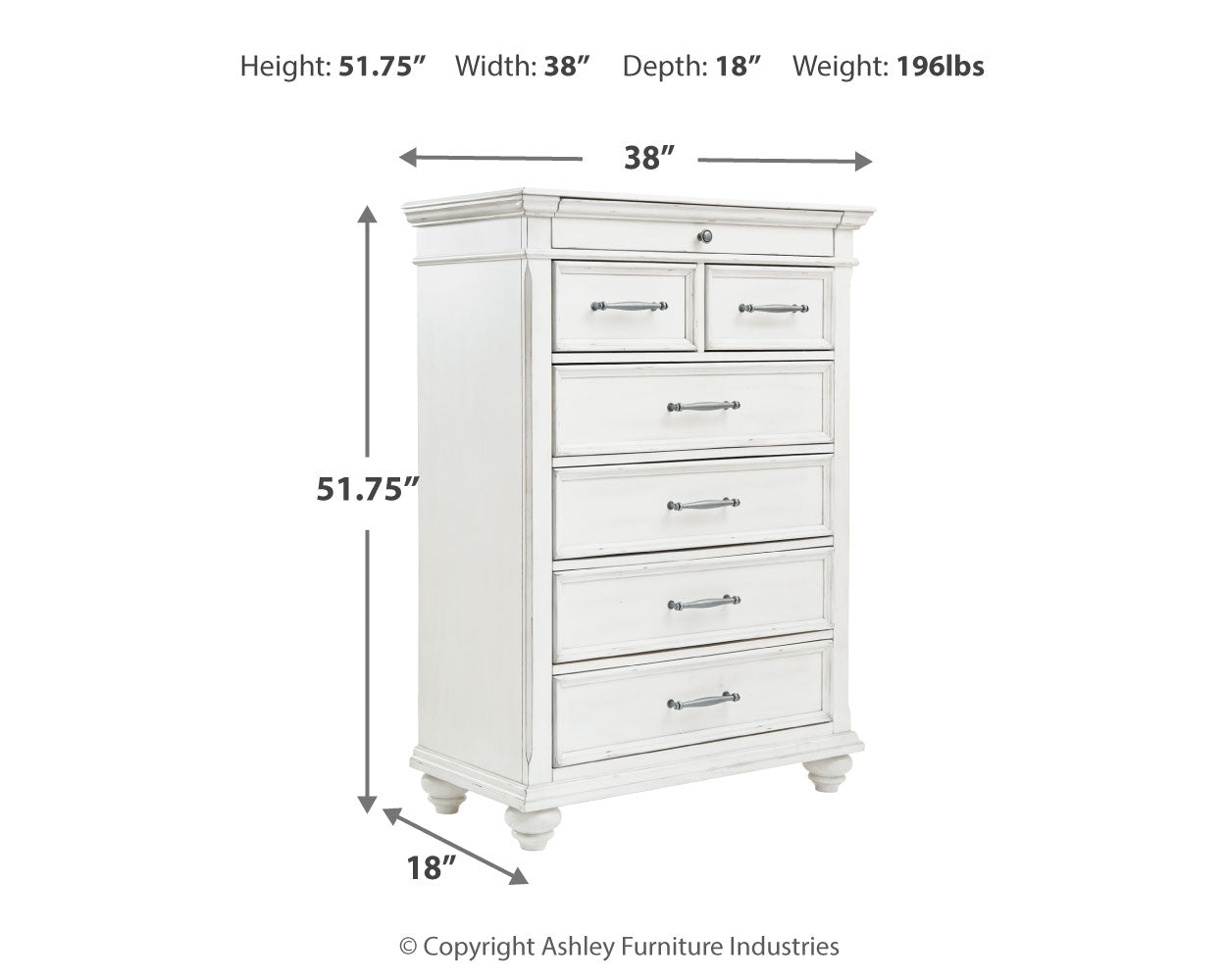 Kanwyn Whitewash Chest