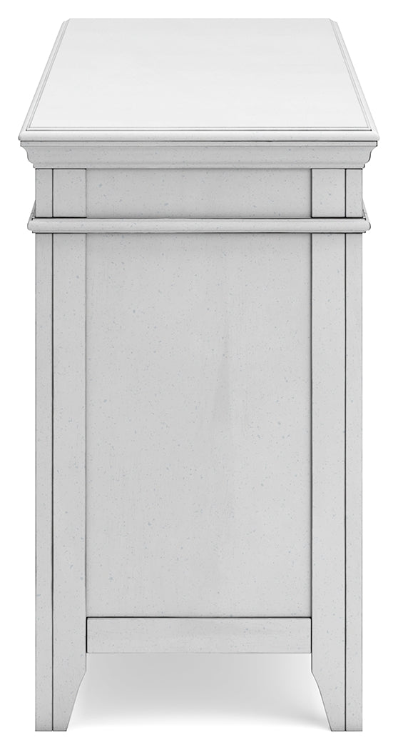 Kanwyn Whitewash Credenza w/ Open Storage