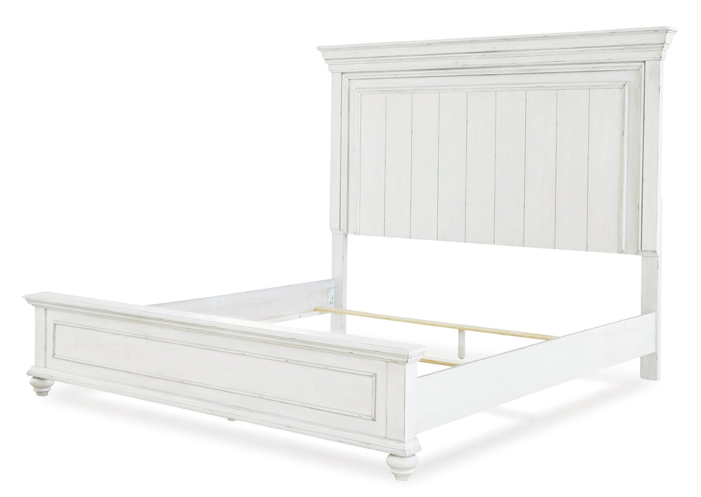 Kanwyn Whitewash King Panel Bed