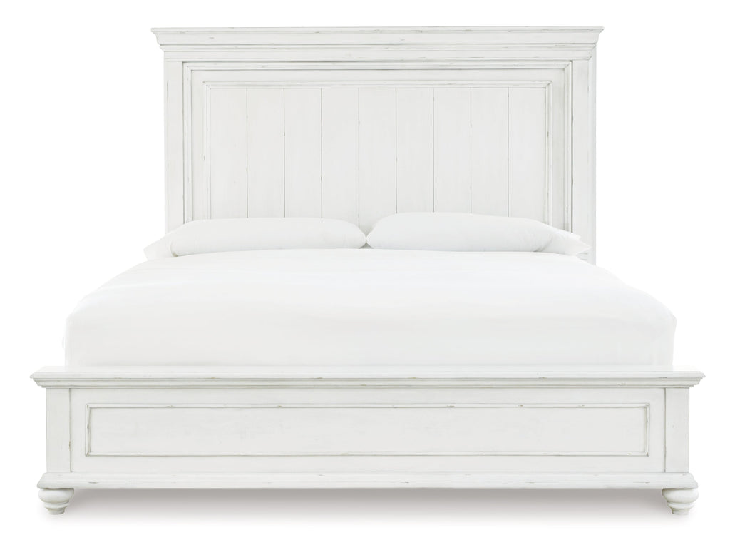 Kanwyn Whitewash King Panel Bed