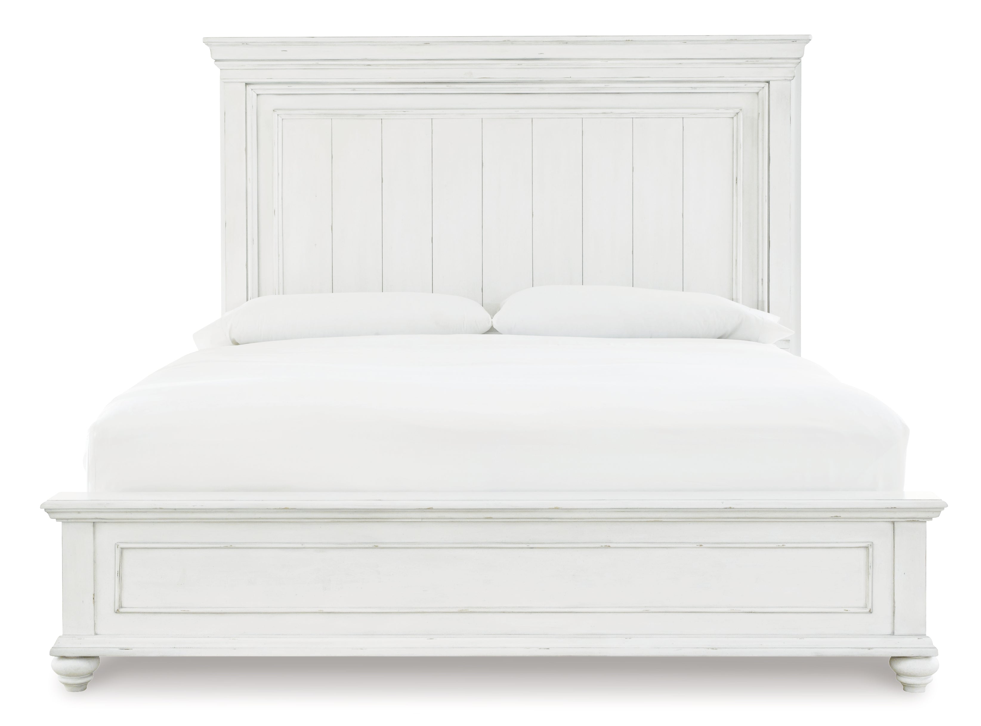 Kanwyn Whitewash King Panel Bed