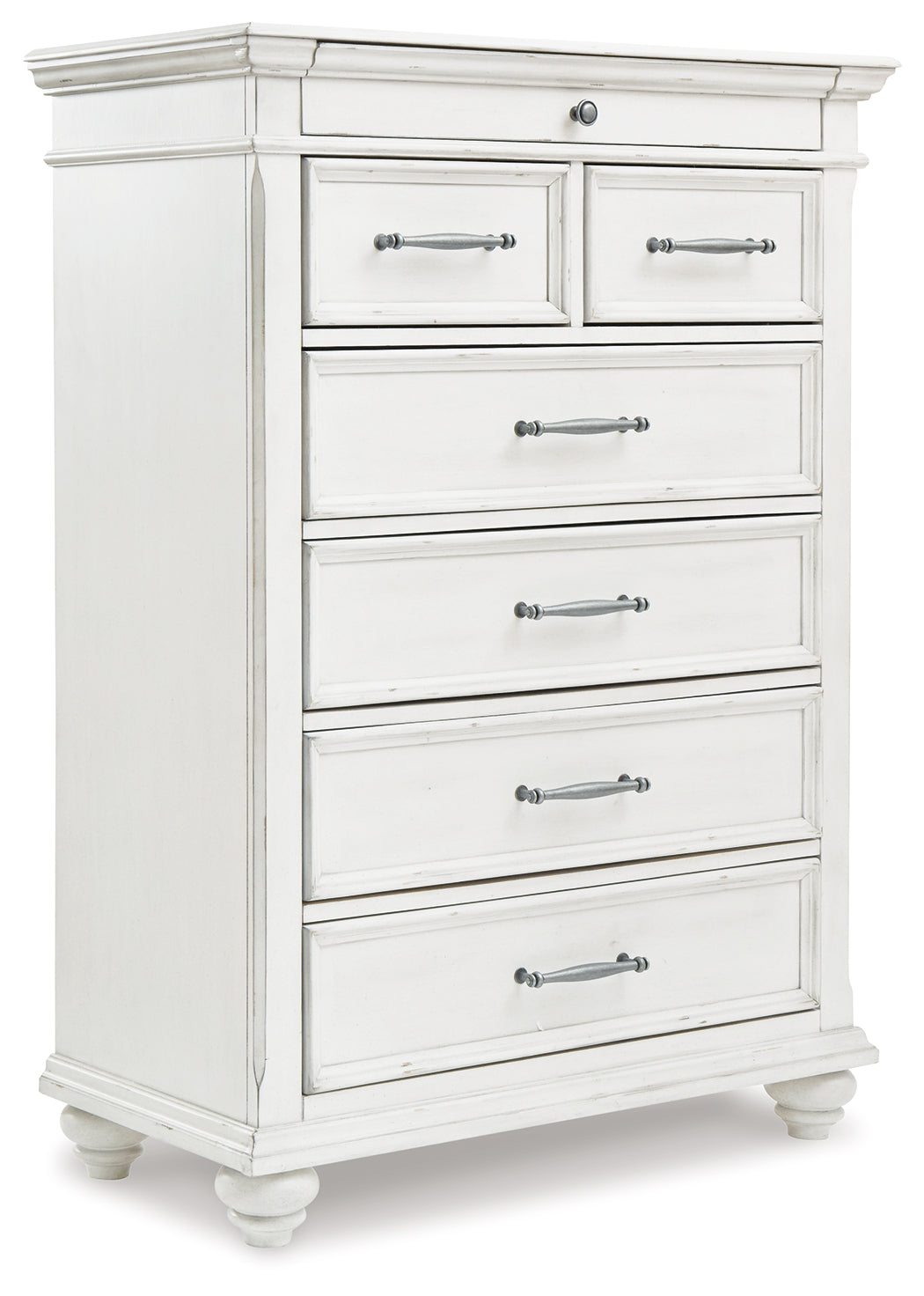 Kanwyn Whitewash King Panel Bedroom Set