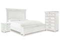 Kanwyn Whitewash King Panel Storage Bedroom Set