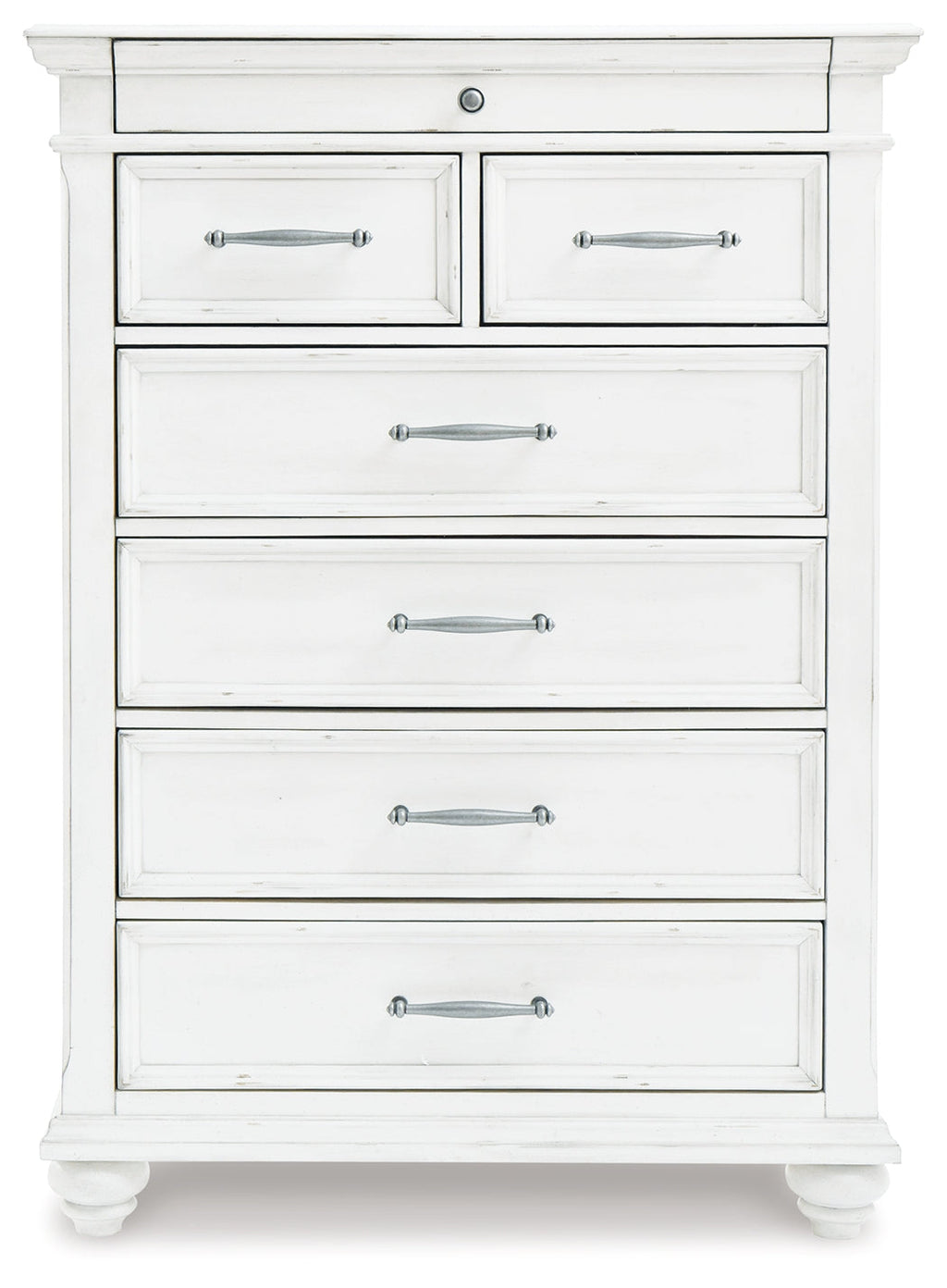 Kanwyn Whitewash King Upholstered Panel Bedroom Set