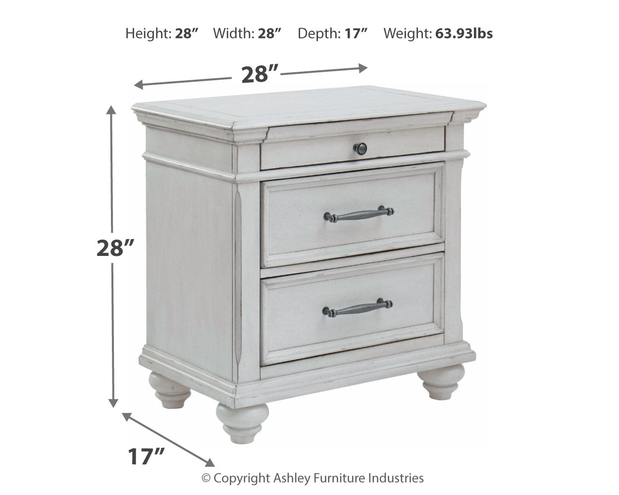 Kanwyn Whitewash King Upholstered Storage Bedroom Set