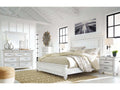 Kanwyn Whitewash Queen Panel Bedroom Set / 5pc