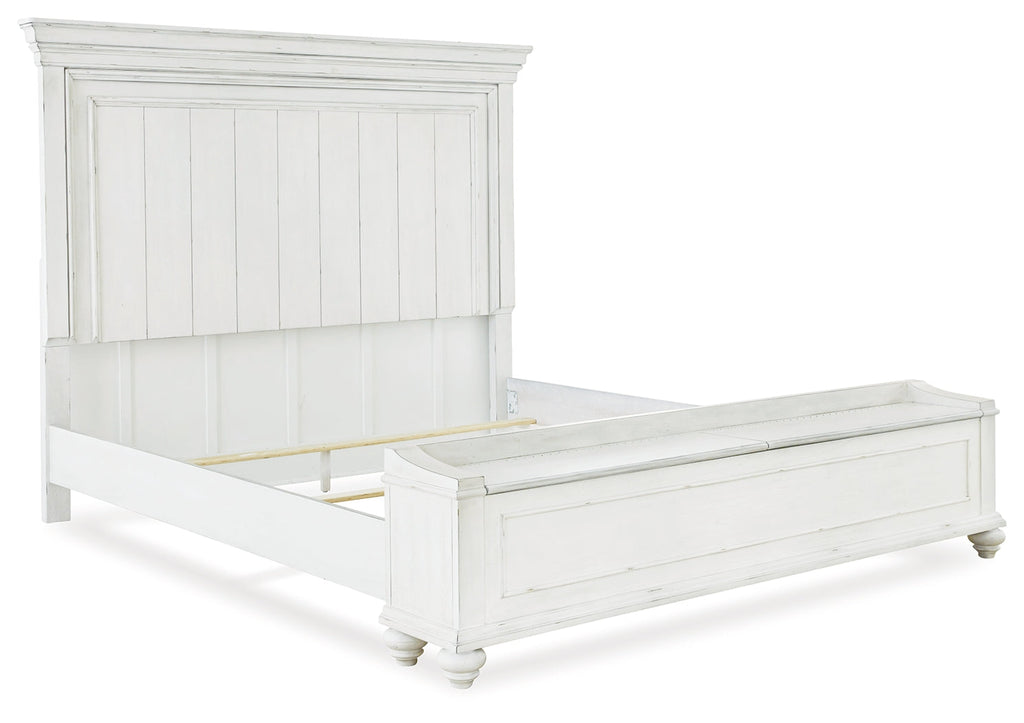 Kanwyn Whitewash Queen Panel Storage Bedroom Set