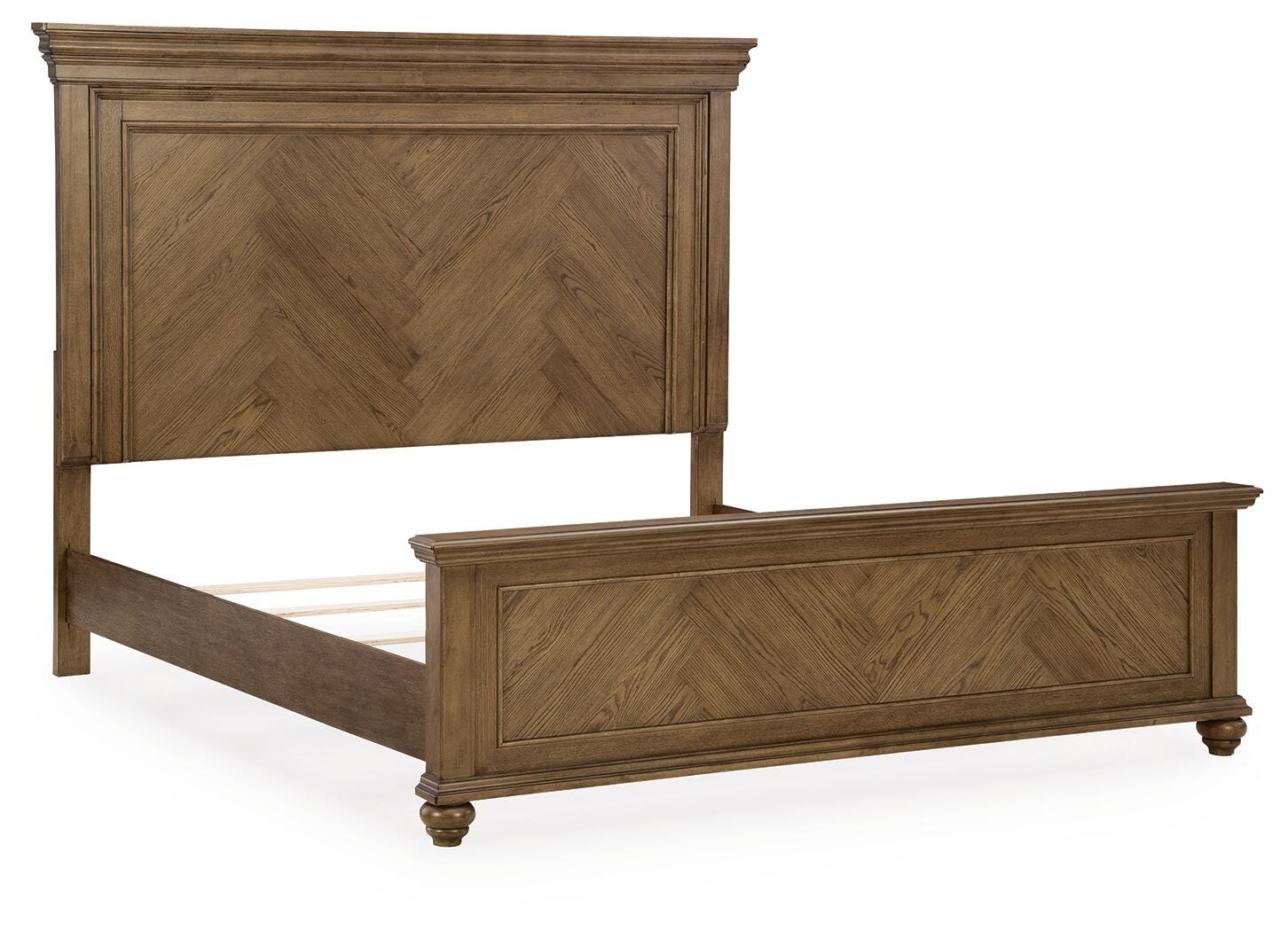Karallin Medium Brown California King Panel Bed