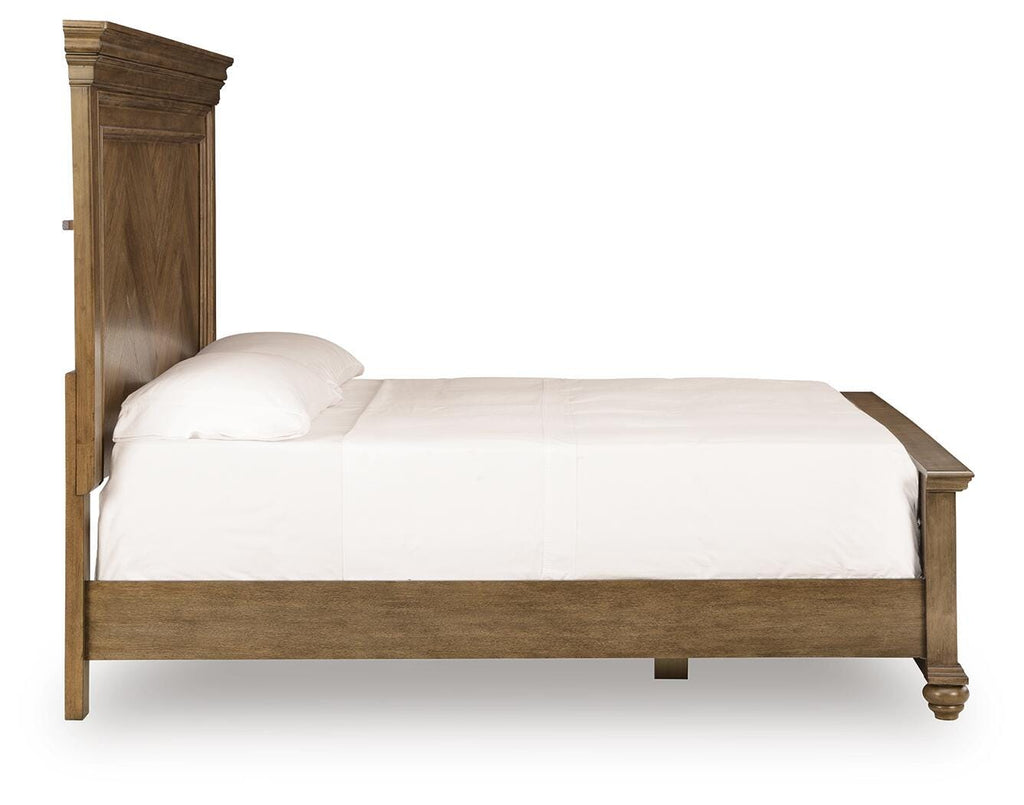Karallin Medium Brown California King Panel Bed