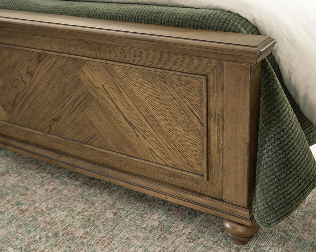 Karallin Medium Brown California King Panel Bed